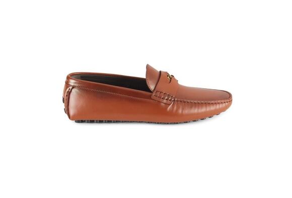 $895 NIB Roberto Cavalli Brown Leather Driving Loafers Slip Ons Shoes 46/13 D